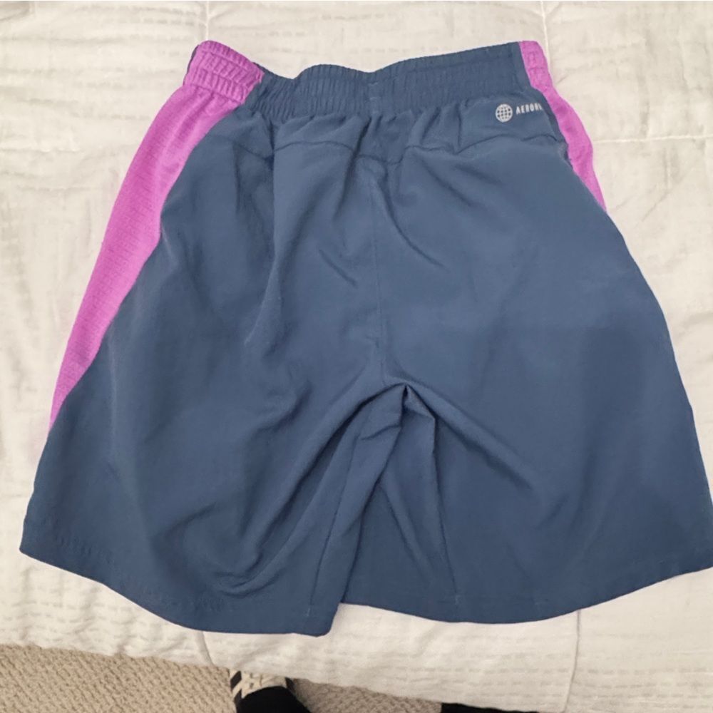 Adidas 3-Stripes Training Shorts | Navy & Purple | Size L
